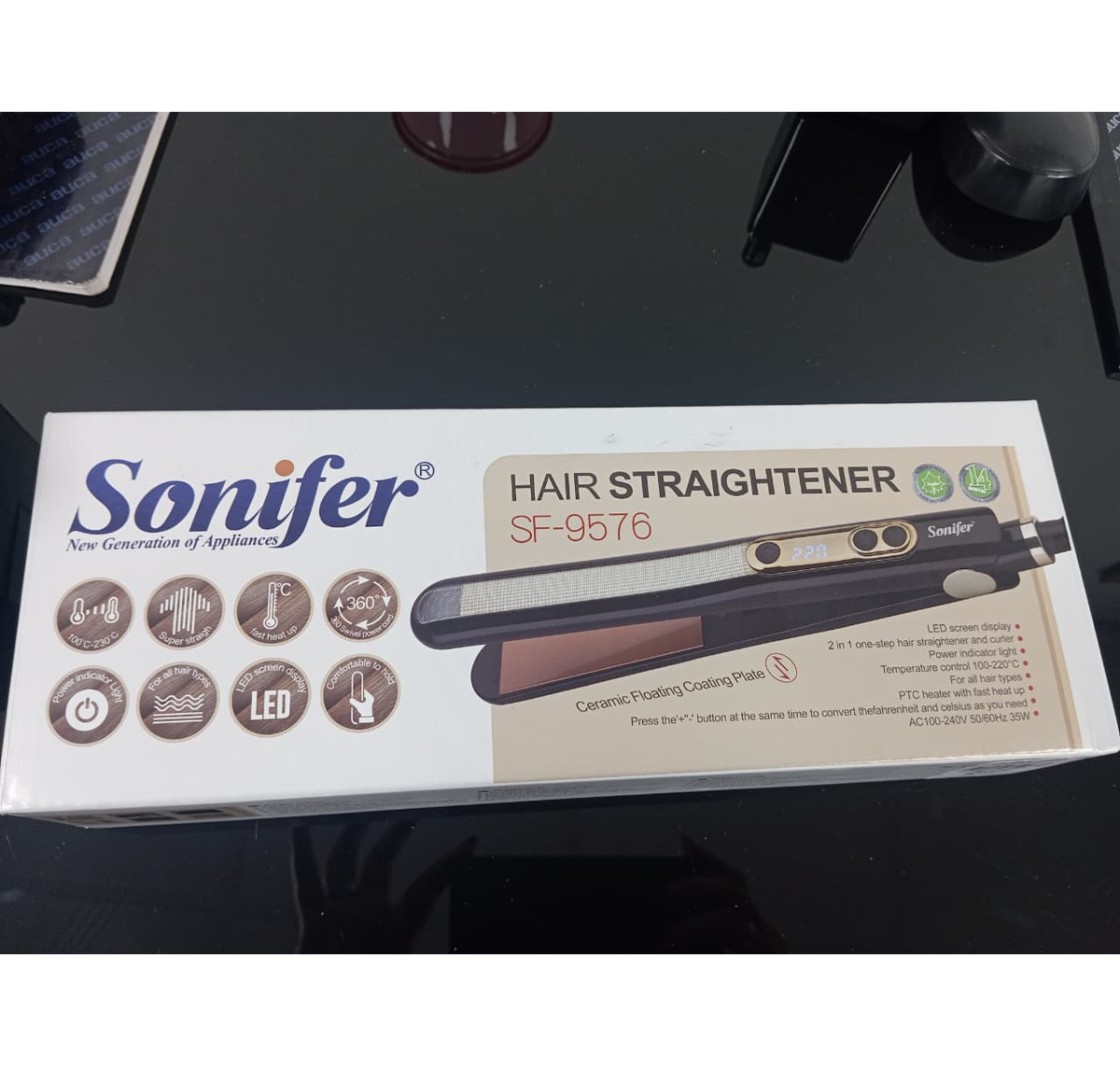 PLANCHA DE CABELLO SONIFER SF-9576 CERÁMICA CON PANTALLA LED