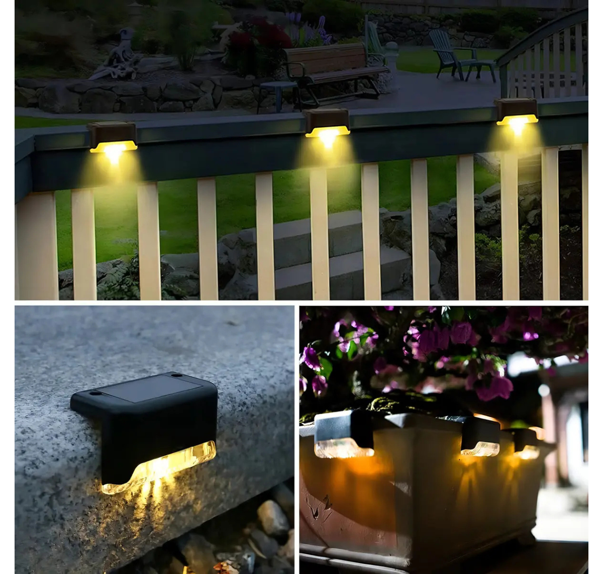 SET DE 8 FOCOS SOLARES LED PARA ESCALERAS