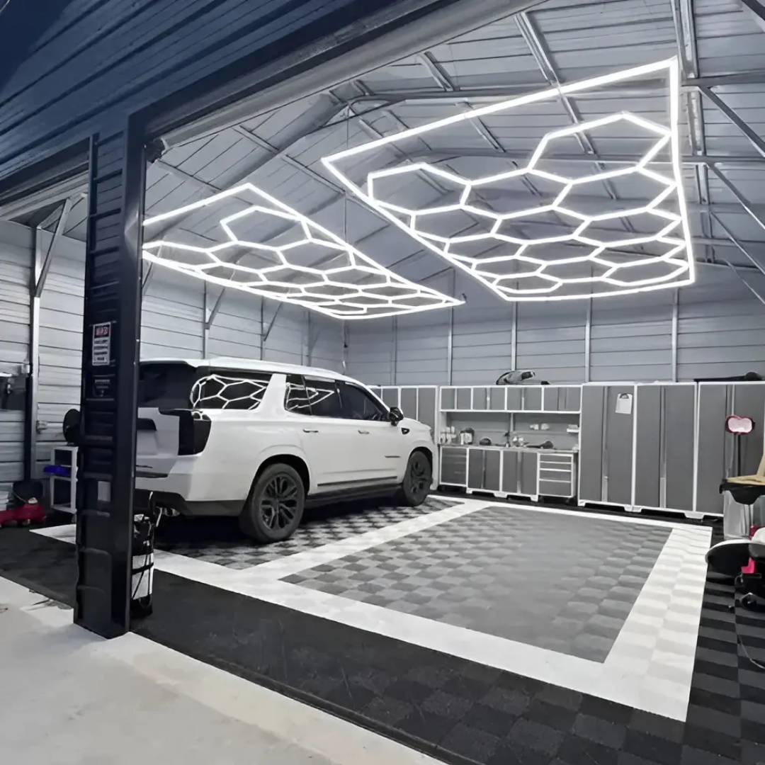 LÁMPARA LED HEXAGONAL DE TECHO NOVA 14 Módulos 6500K 220V