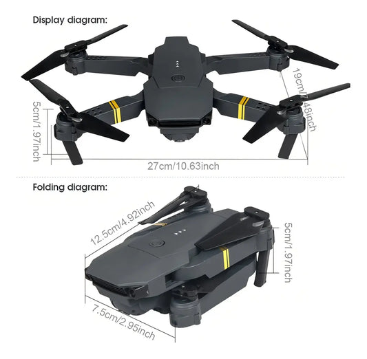 DRONE E58 PRO RECARGABLE CÁMARA 4K WIFI 2.4GHz 4 EJES RC