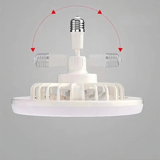 FOCO LÁMPARA LED VENTILADOR DE TECHO CON BASE GIRATORIA
