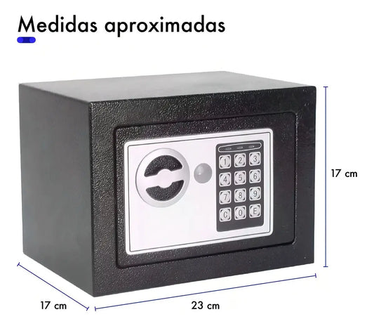 CAJA FUERTE DE SEGURIDAD ELECTRÓNICA CON COMBINACIÓN Y LLAVE