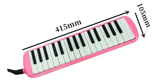 PIANO DE AIRE COMPRIMIDO 32 TECLAS ROSA PARA NIÑOS CON BOLSA DE TRANSPORTE