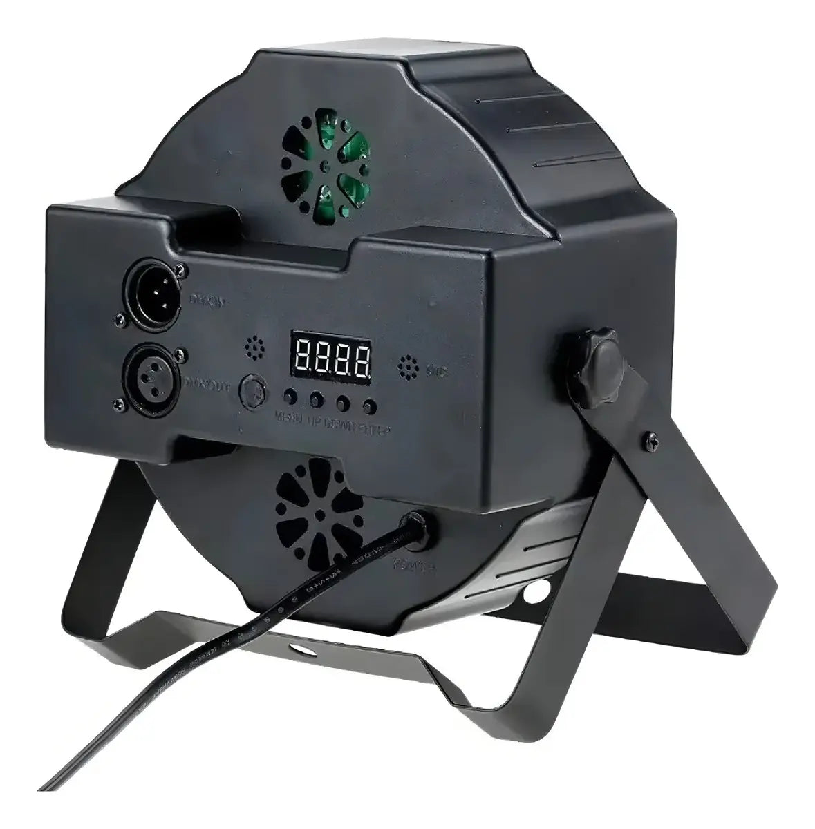 FOCO 18 LED UV NEGRO CON DMX - LUZ ULTRAVIOLETA PARA FIESTA Y EVENTOS