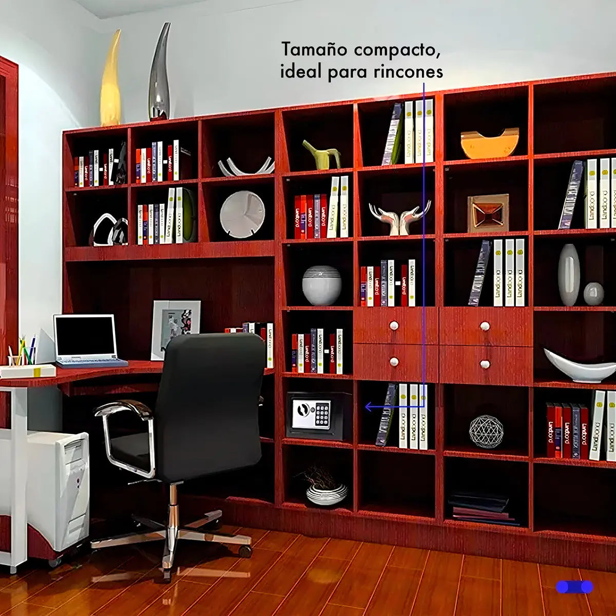 CAJA FUERTE DE SEGURIDAD ELECTRÓNICA CON COMBINACIÓN Y LLAVE