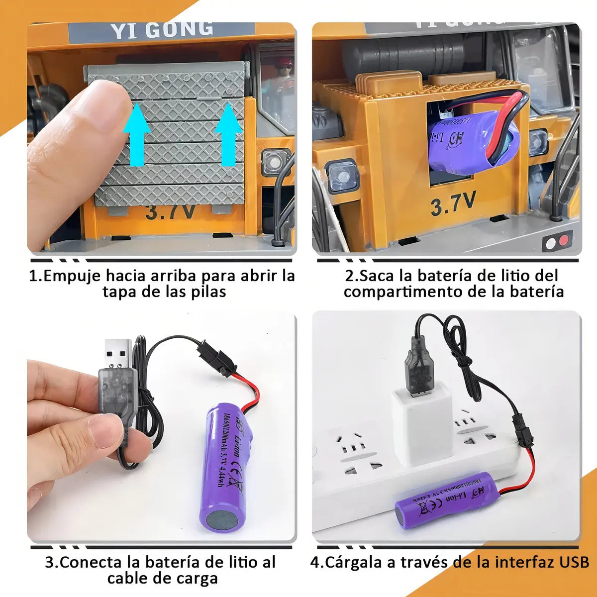 CAMIÓN VOLQUETE RC 1:24 9 CANALES