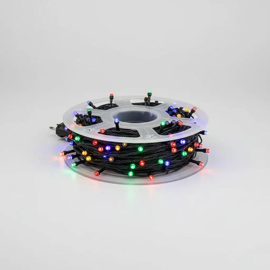 ROLLO LUCES LED 100 METROS ELÉCTRICA MULTICOLOR PARA DECORACIÓN NAVIDAD