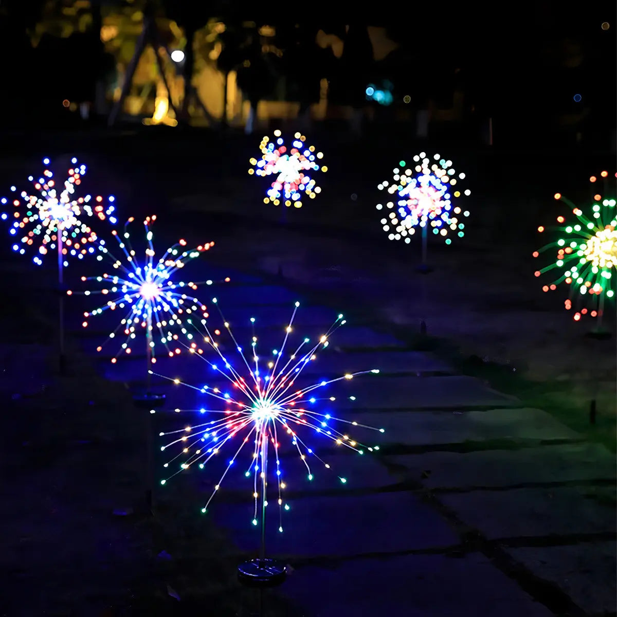 PACK X2 LUCES MICRO LED SOLAR JARDÍN FUEGO ARTIFICIAL HADAS MULTICOLOR - 200 LED 20 M C/U