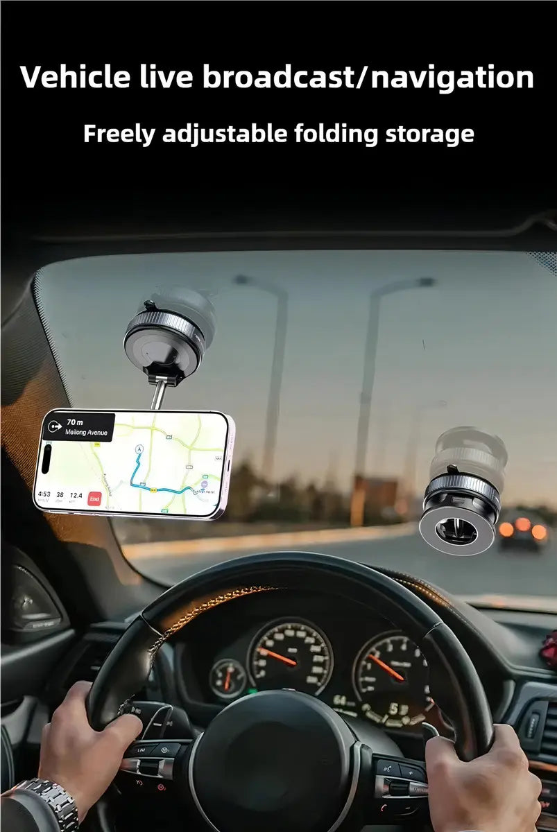 BASE CELULAR MAGNÉTICA CON VENTOSA ULTRA FUERTE PARA AUTO