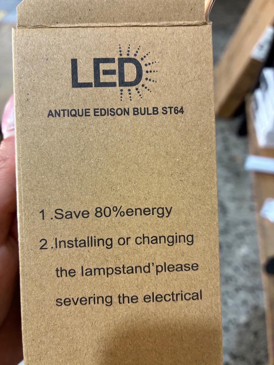 PACK X10 AMPOLLETAS FILAMENTO LED EDISON RETRO VINTAGE 4W