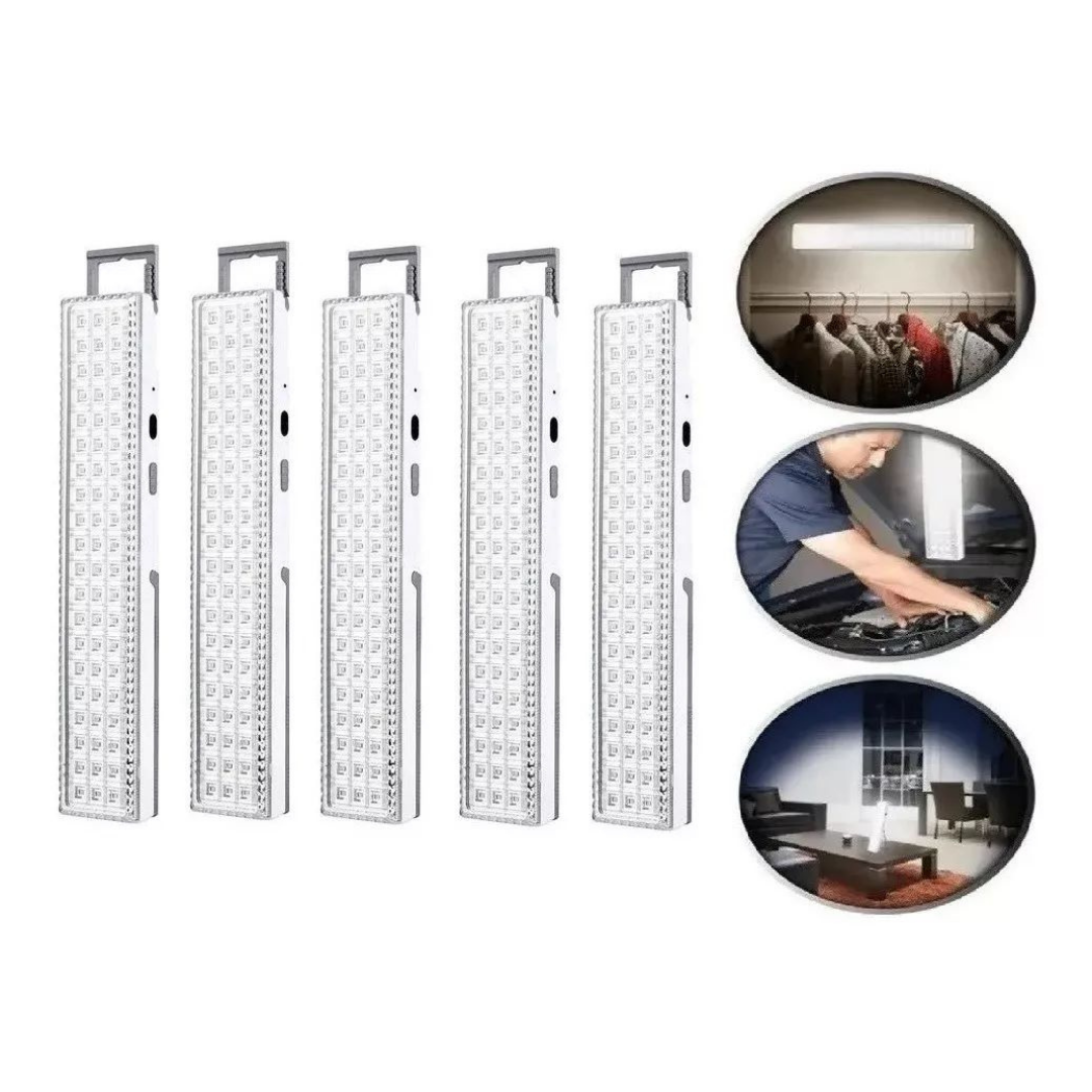 PACK 5 LÁMPARAS EMERGENCIA LED RECARGABLES 60 LEDs 20H