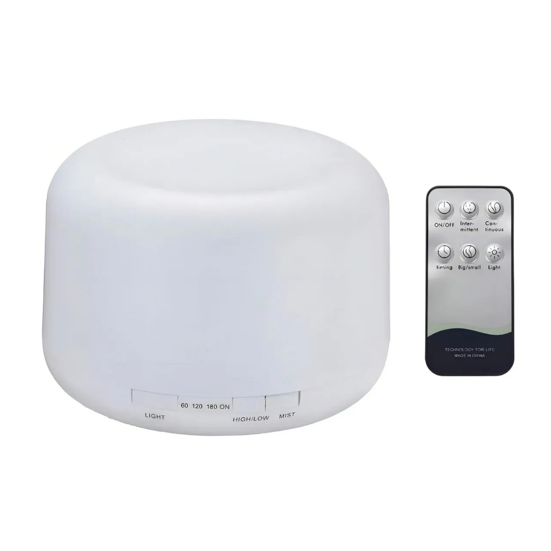 HUMIDIFICADOR ULTRASÓNICO DIFUSOR DE AROMA 500 ml BLANCO