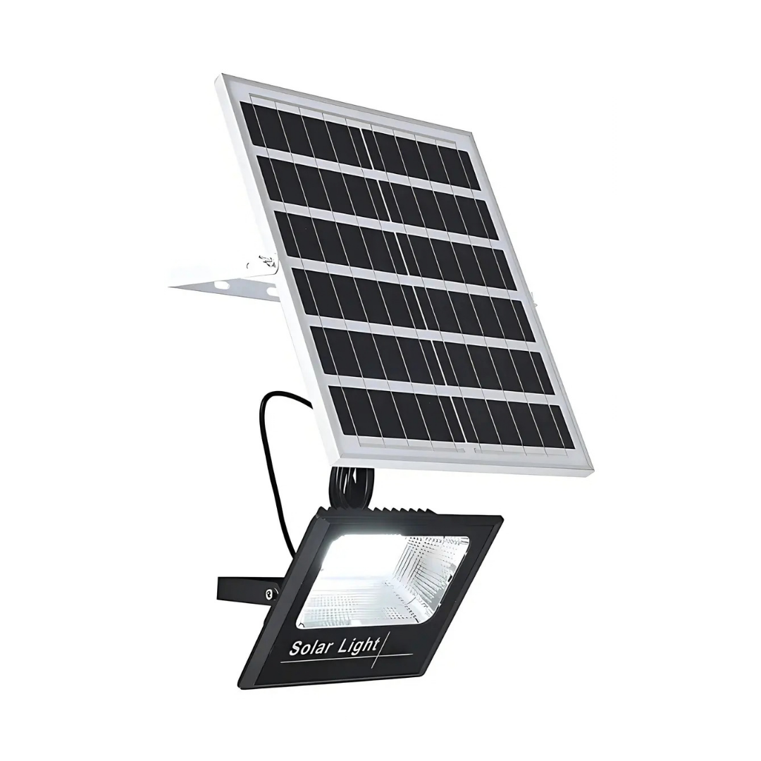 FOCO SOLAR 500W CON PANEL Y CONTROL REMOTO PARA EXTERIORES