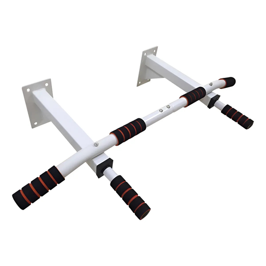 BARRA DE EJERCICIOS DOBLE PARA DOMINADAS Y FLEXIONES MULTIFUNCIONAL DE PARED