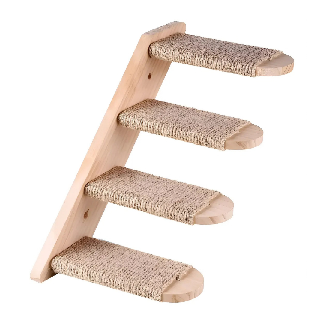 ESCALERA DE PARED PARA GATOS 4 PELDAÑOS GEIGE 50X19,5 Cm