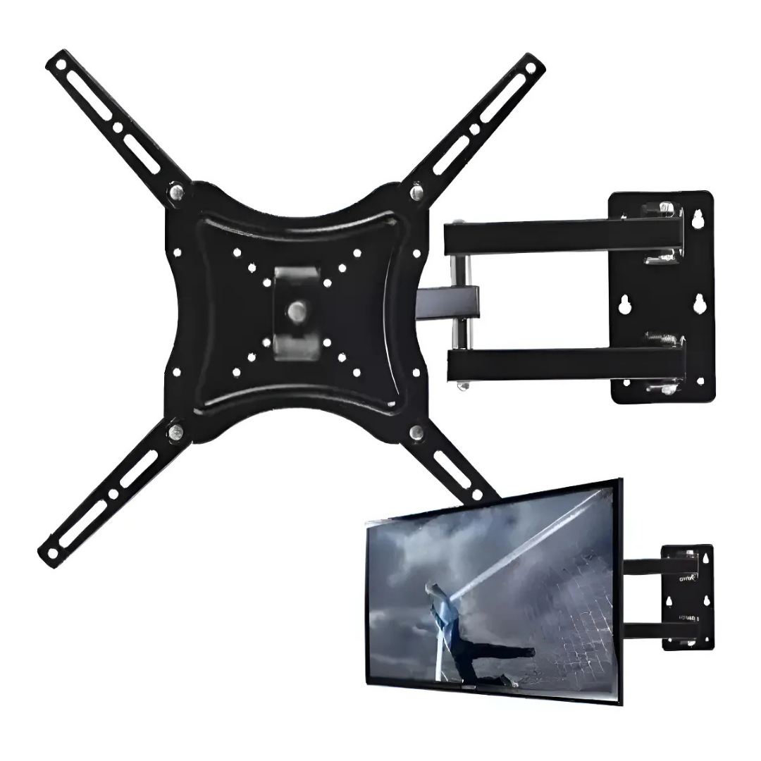 SOPORTE DE TV CON BRAZO ARTICULADO 14" A 55" COLOR NEGRO
