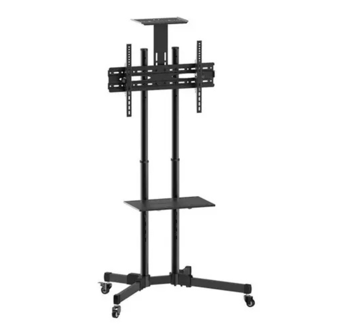 SOPORTE TV 32 A 65 PULG PEDESTAL MÓVIL CON RUEDAS HASTA 50KG NEGRO