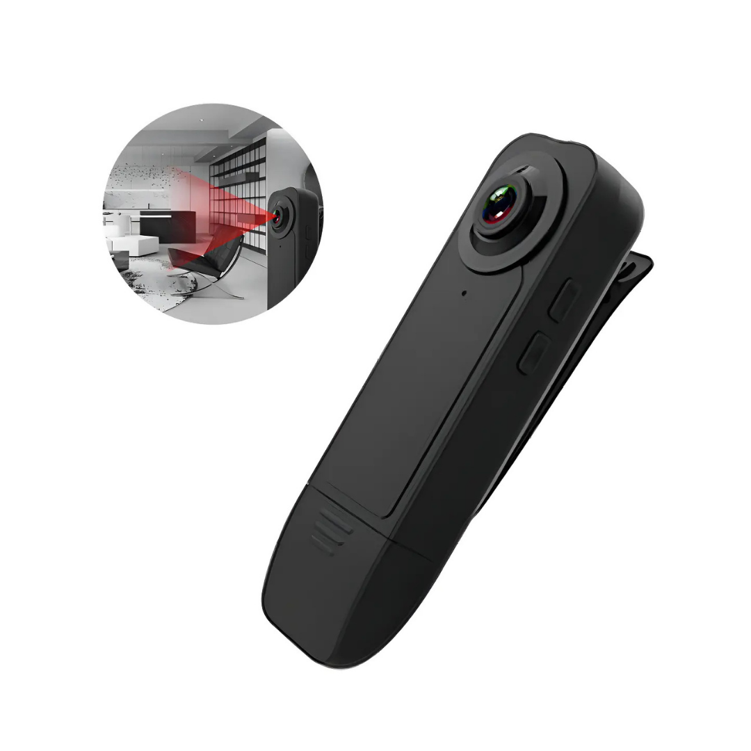 MINI CÁMARA CORPORAL CON CLIP PORTÁTIL DE SEGURIDAD