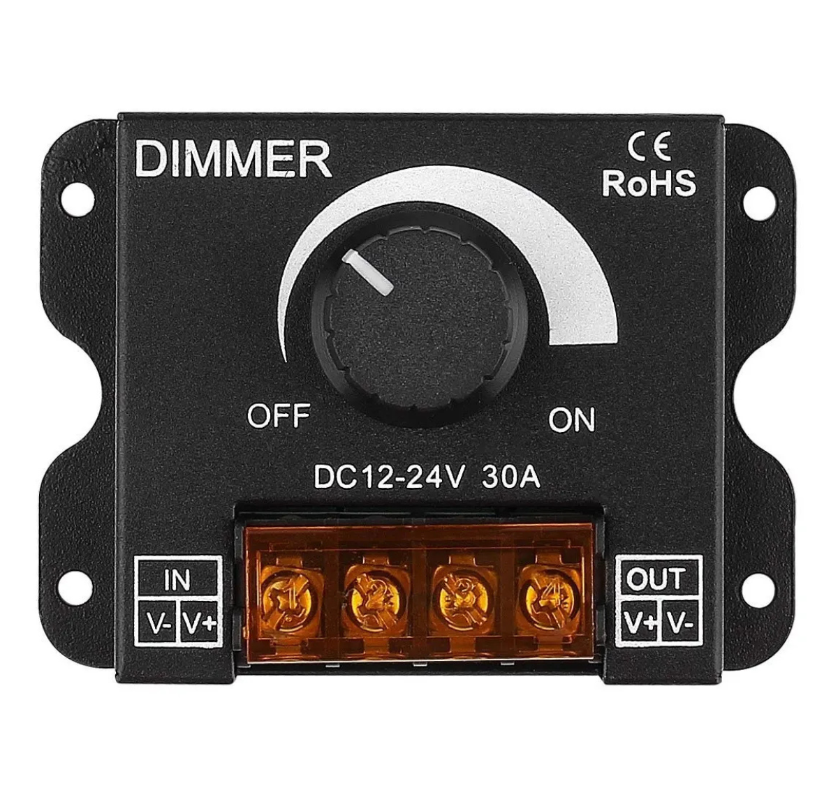 DIMMER CONTROLADOR MONOCROMÁTICO 12-24V 30A PARA LUCES LED