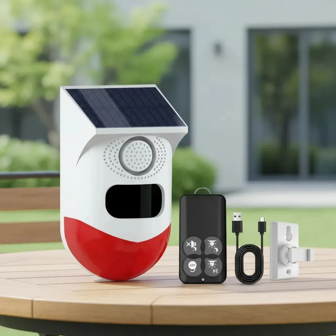 SENSOR DE MOVIMIENTO TUYA CT80WR SOLAR WIFI INALÁMBRICO CON ALARMA SONORA