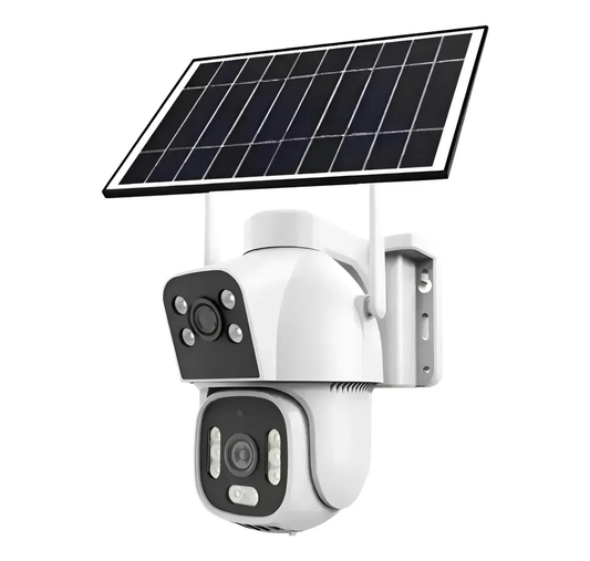 CÁMARA DE SEGURIDAD SOLAR WIFI 4G DOBLE LENTE + CHIP SIM