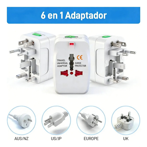 ADAPTADOR MULTIENCHUFE CONVERTIDOR ENCHUFE UNIVERSAL ( PACK 2 UNIDADES )