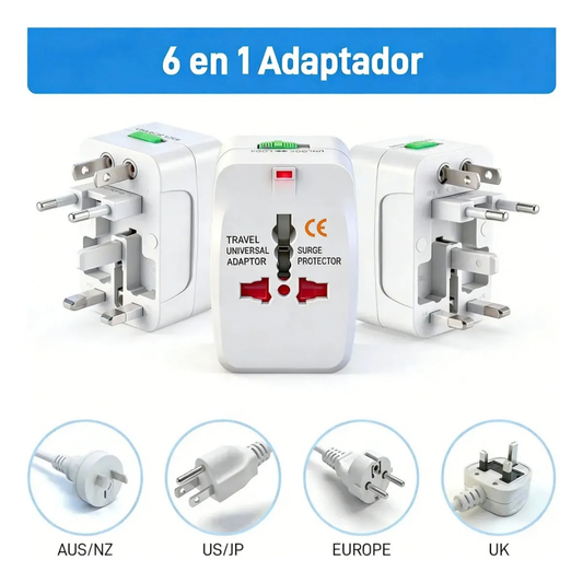 ADAPTADOR MULTIENCHUFE CONVERTIDOR ENCHUFE UNIVERSAL ( PACK 2 UNIDADES )