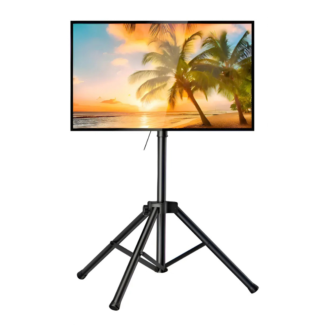 BASE TRÍ´PODE PEDESTAL TV 32 A 55 PULGADAS GIRATORIO 360° -NEGRO