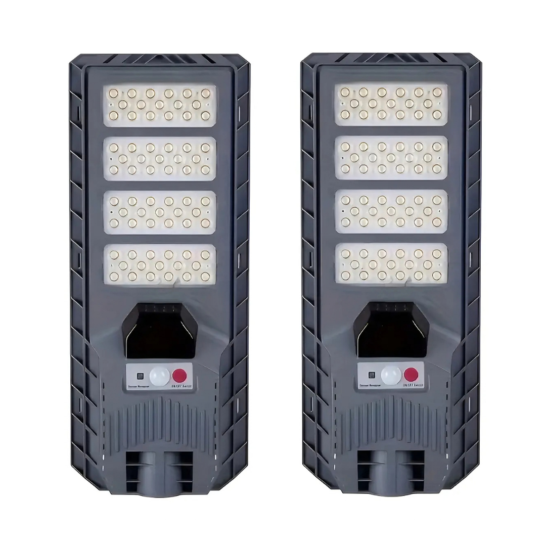 PACK 2 FOCOS SOLARES 500W RECARGABLES IP65 CON SENSOR DE MOVIMIENTO Y CONTROL REMOTO