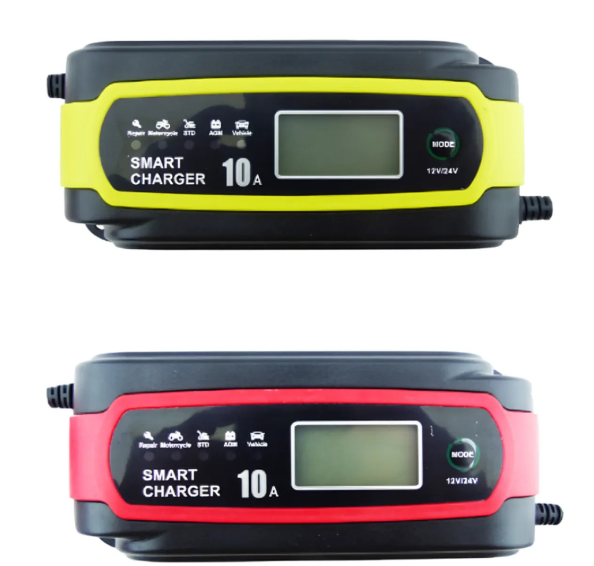 CARGADOR INTELIGENTE DE BATERÍA 12V / 24V 10A CON PANTALLA LCD