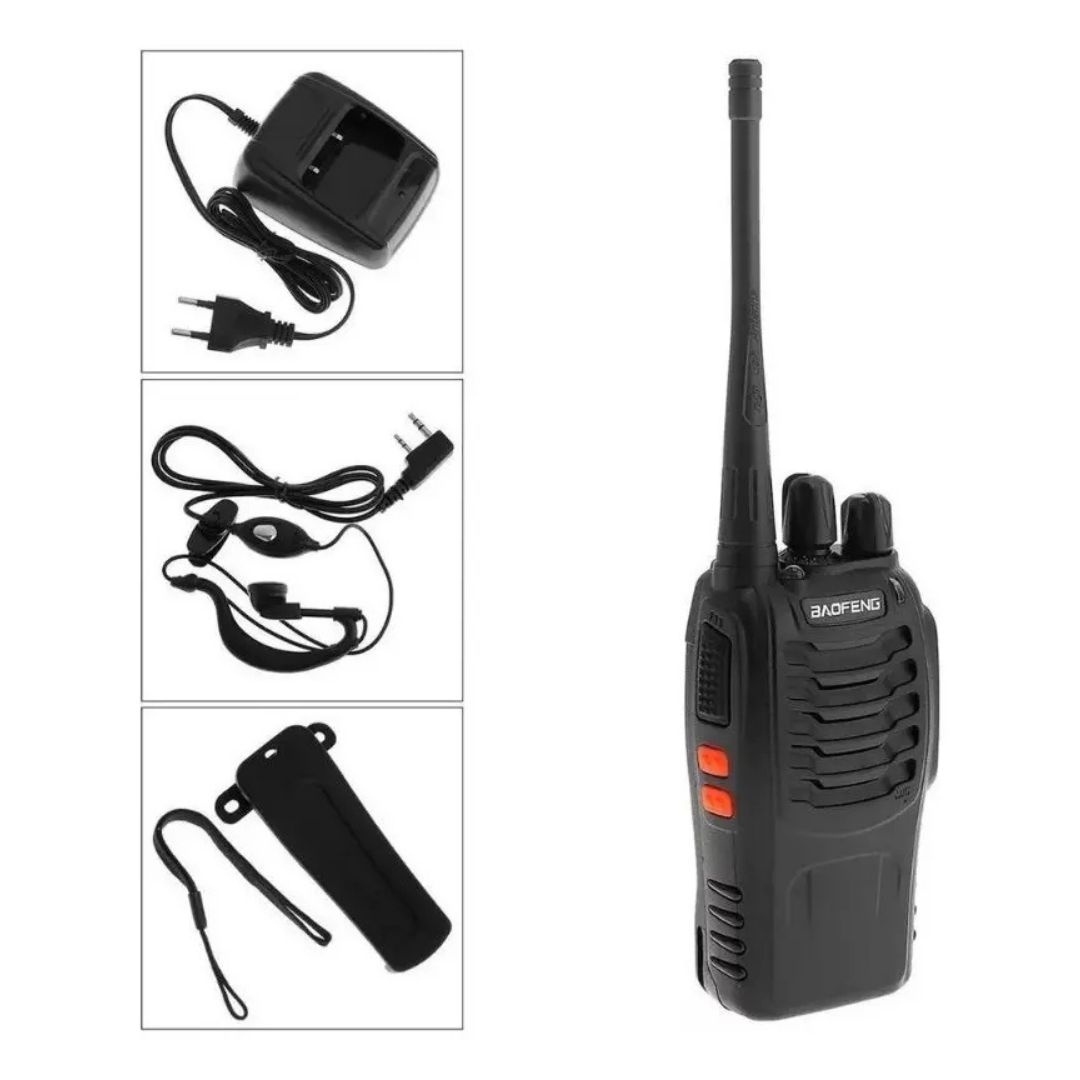 PACK X2 WALKIE TALKIE BF-888S 5W FRECUENCIA 400-470MHZ