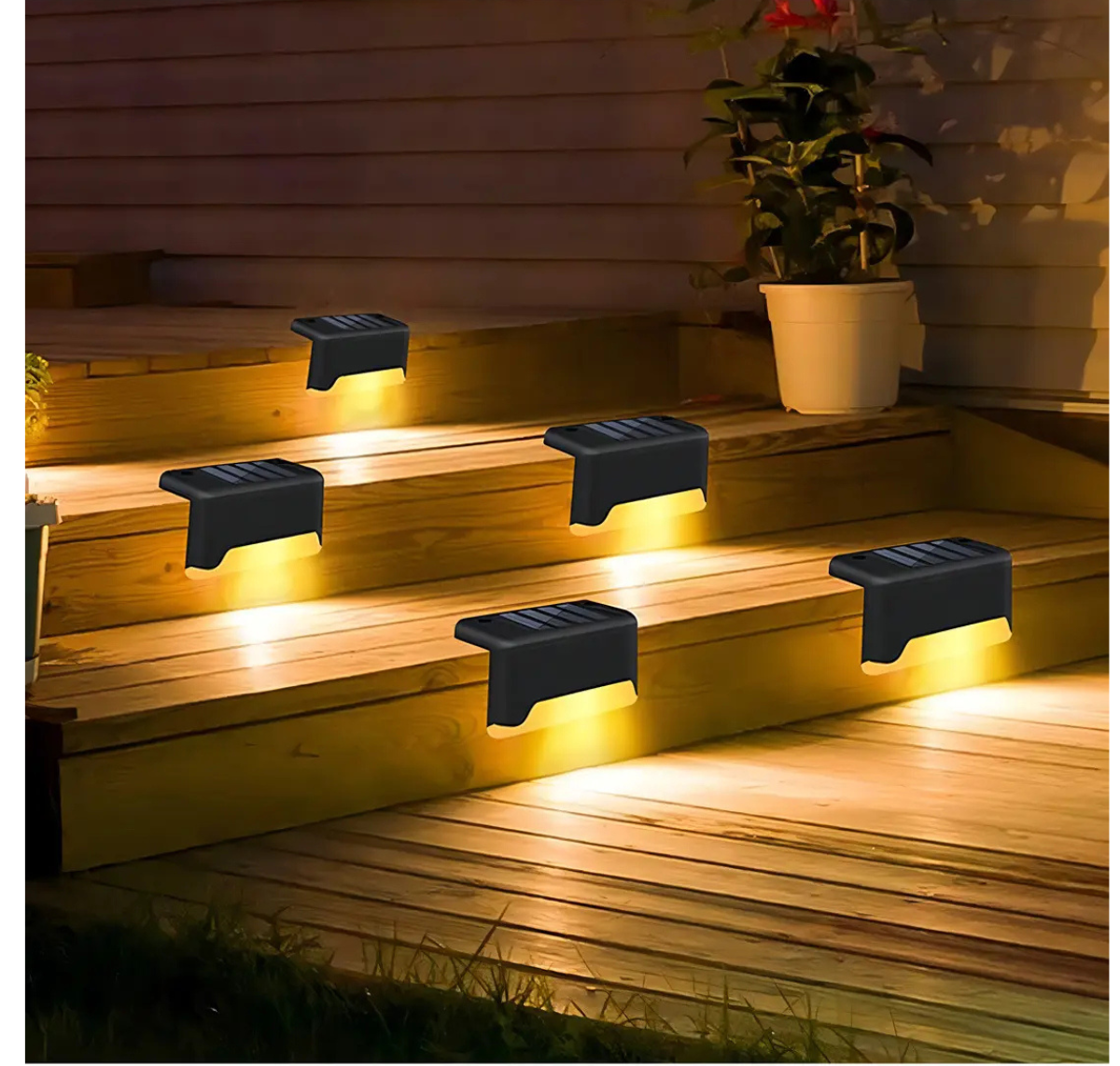 SET DE 8 FOCOS SOLARES LED PARA ESCALERAS
