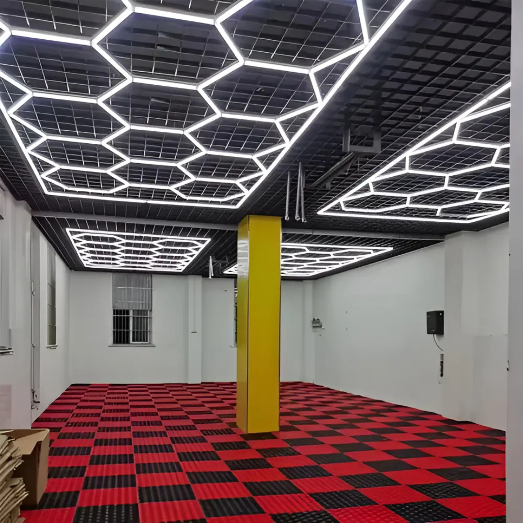 LÁMPARA LED HEXAGONAL DE TECHO NOVA 14 Módulos 6500K 220V