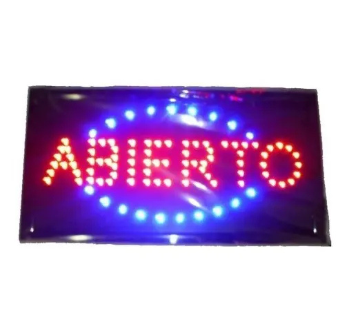 LETRERO LUMINOSO LED " ABIERTO" MULTICOLOR