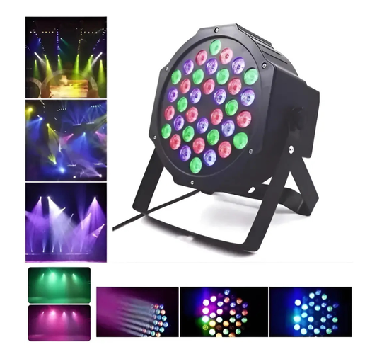 PACK DE 2 FOCOS 36 LED RGB DMX- PARA FIESTA, EVENTOS Y DISCO