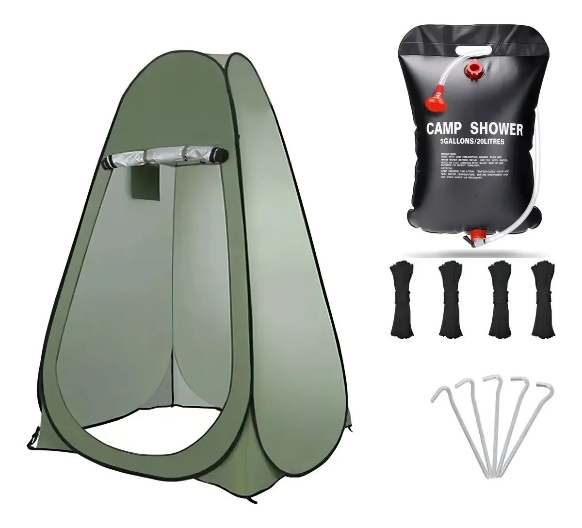 CARPA BAÑO VESTIDOR PORTÁTIL + DUCHA CAMPING PORTÁTIL (COLOR A DISPOSICIÓN)
