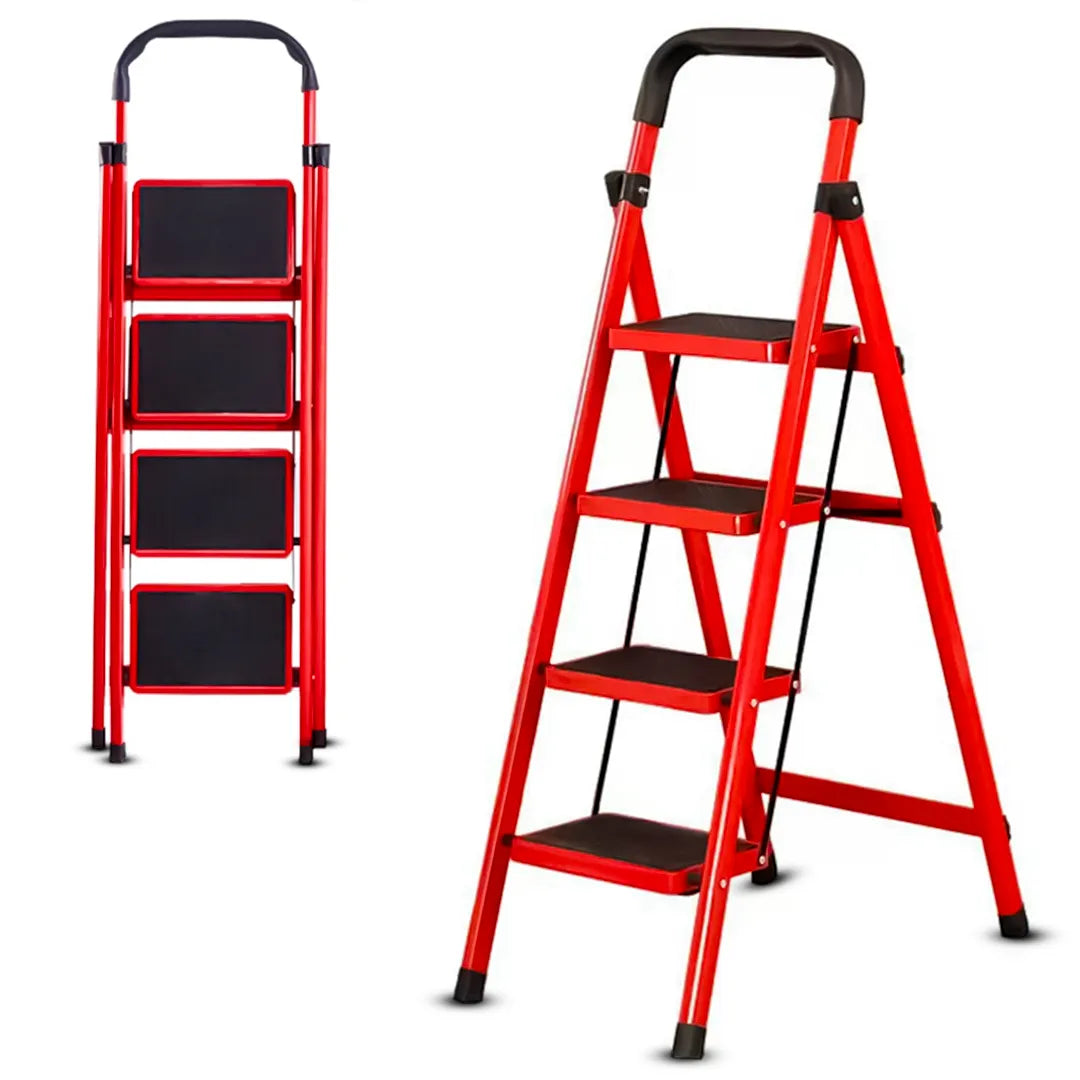 ESCALERA PLEGABLE 4 PELDAÑOS RESISTENTE