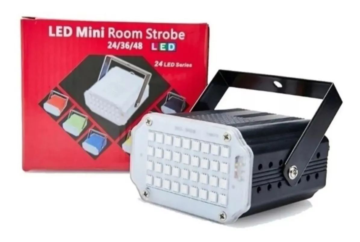 MINI FOCO ESTROBOSCÓPICO 36 LED BLANCO PARA FIESTA ✨