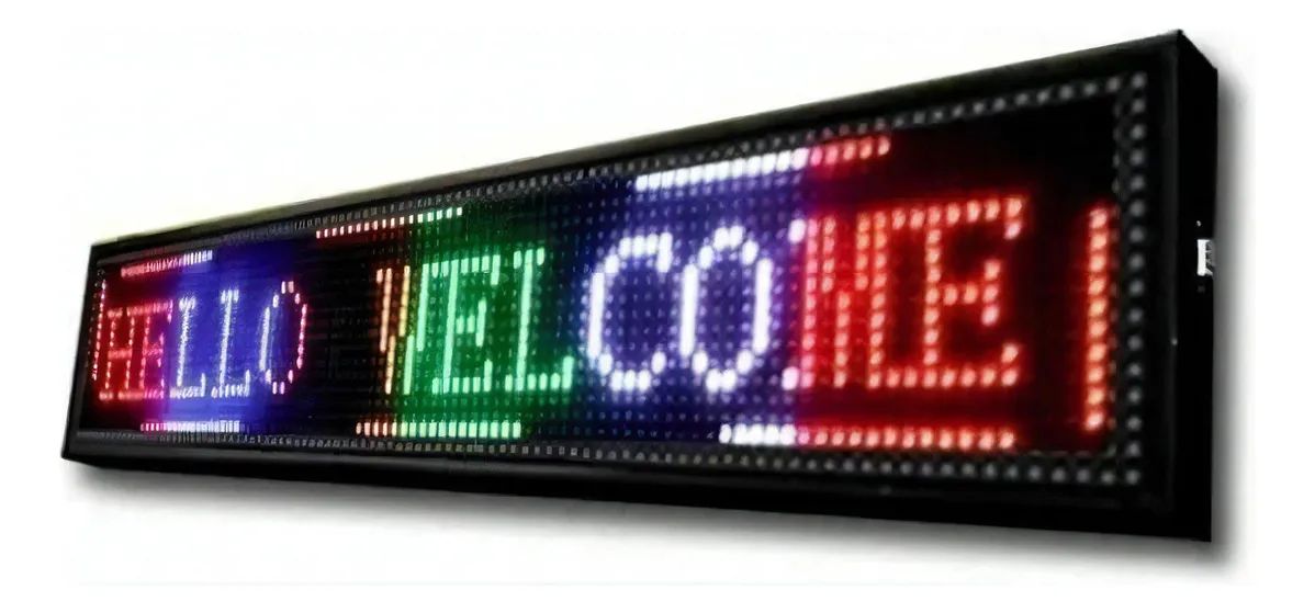 LETRERO LED PROGRAMABLE WIFI MULTICOLOR 100X20CM