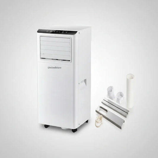 Aire Acondicionado Portatil Digital Con Kit Tubo Salida Aire Blanco