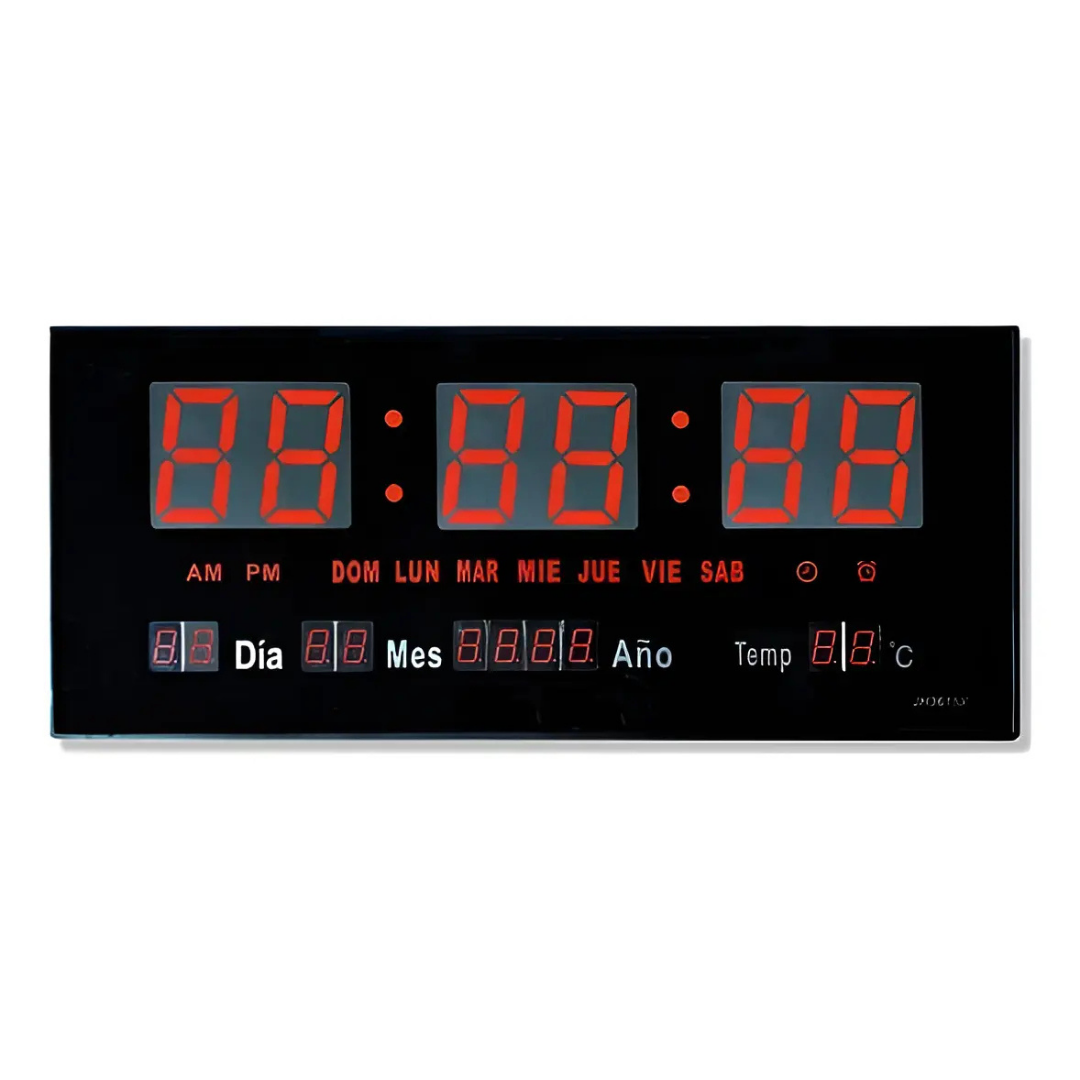 RELOJ DIGITAL DE PARED CON PANTALLA LED MAKA -NEGRO