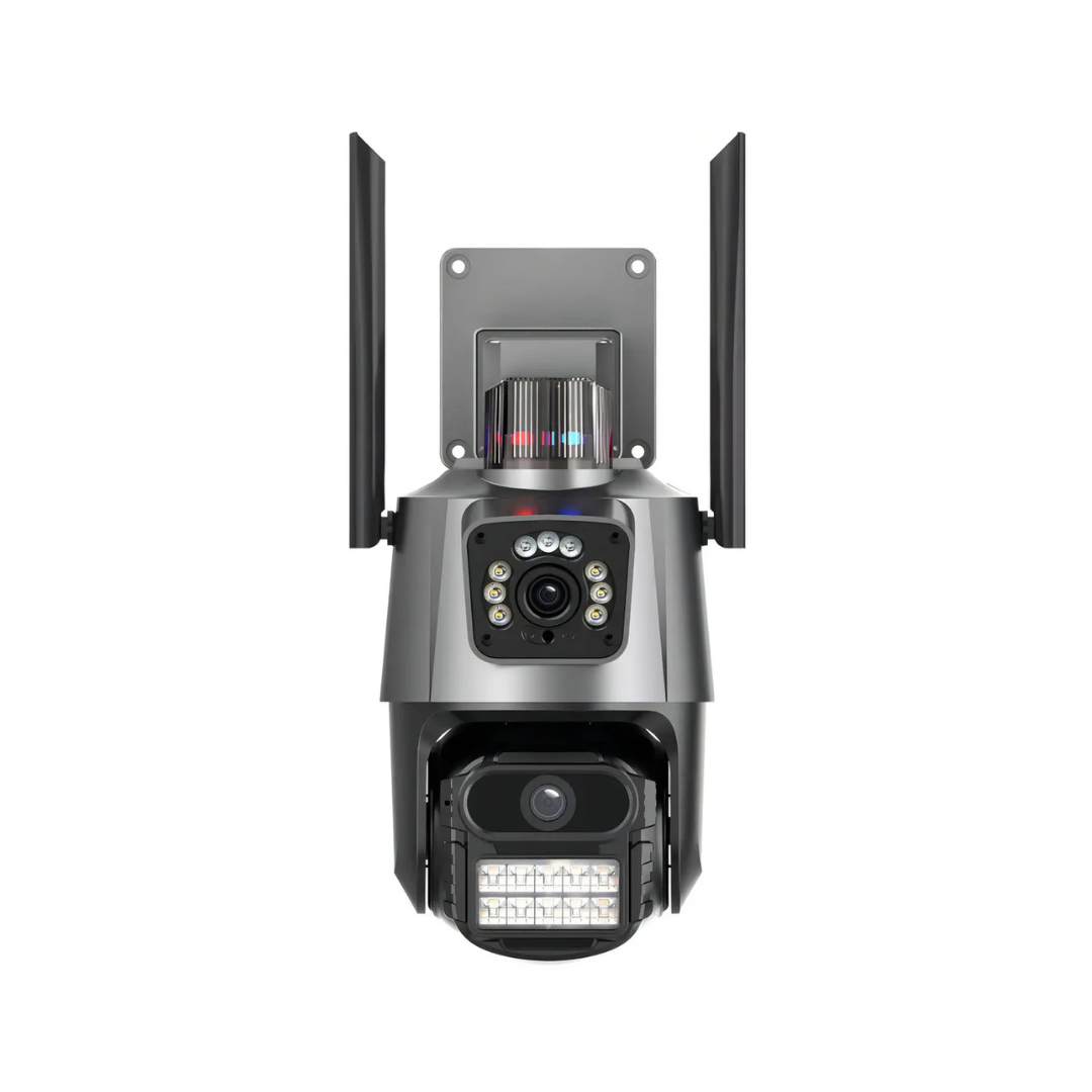 CÁMARA DOMO WIFI DOBLE LENTE FULL HD CON ALARMA Y SEGUIMIENTO INTELIGENTE HLC