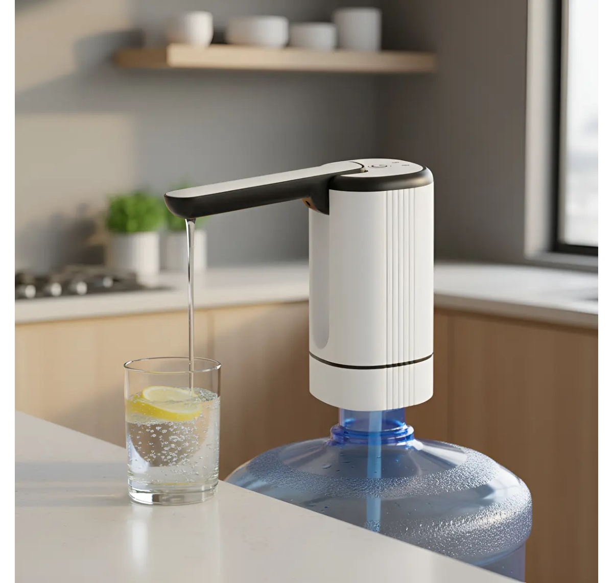 DISPENSADOR DE AGUA ALÉCTRICO PLEGABLE USB PARA BIDÓN