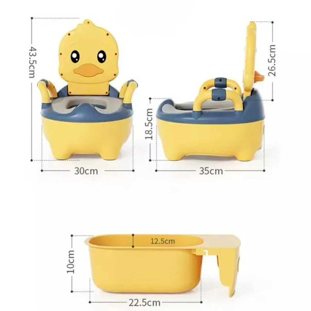 BACINICA INFANTIL PATITO AMARILLO CON ASIENTO ACOLCHADO