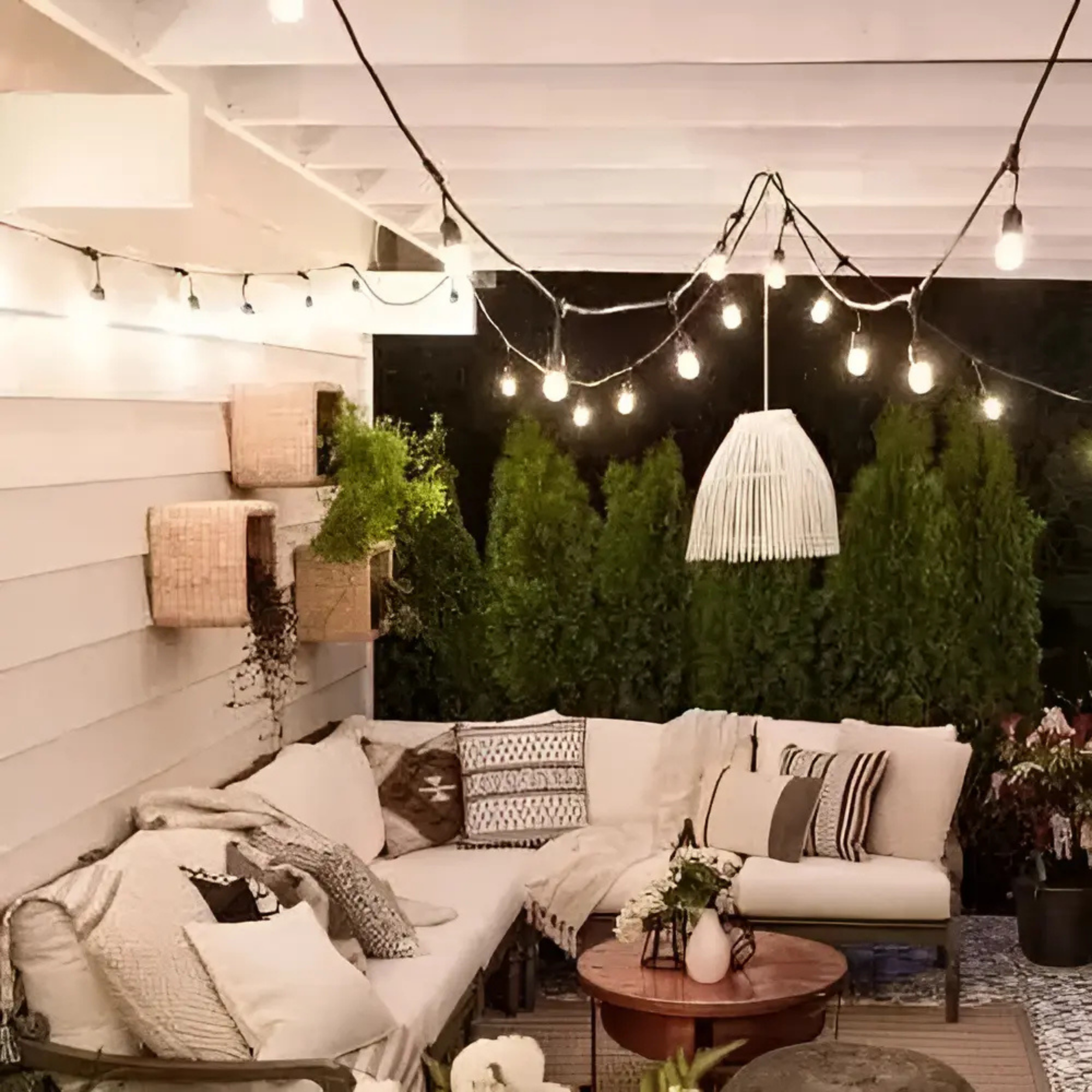 GUIRNALDA LUCES VINTAGE TERRAZA CÁLIDA 10MTS CON 10 AMPOLLETAS LED E27