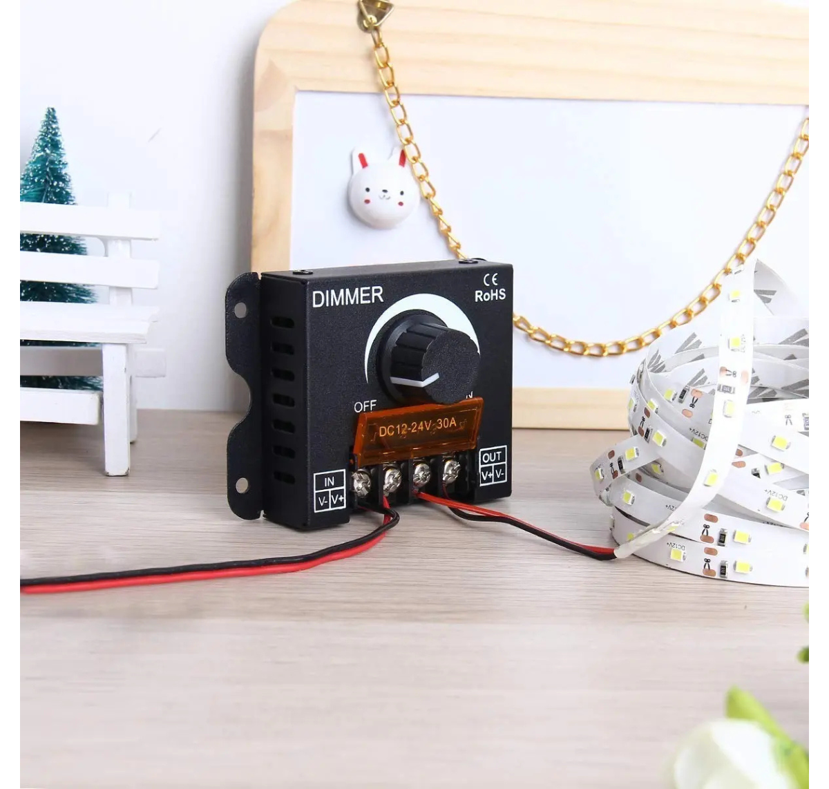 DIMMER CONTROLADOR MONOCROMÁTICO 12-24V 30A PARA LUCES LED