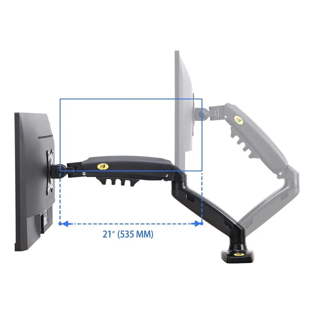 SOPORTE BRAZO ARTICULADO QATAR SHOP PARA MONITOR DE 17 A 27 PULGADAS