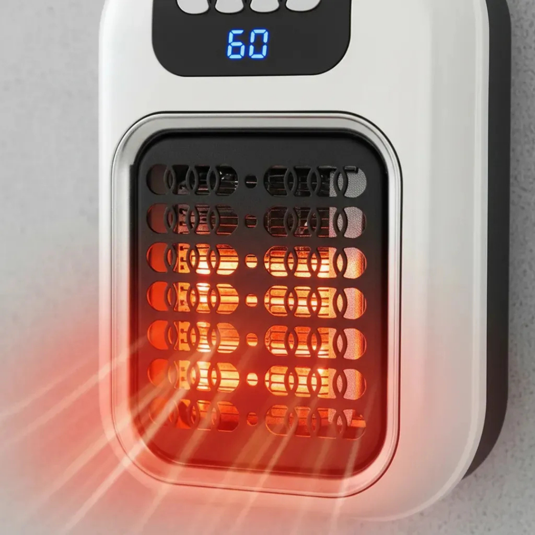 CALEFACTOR PORTÁTIL ELÉCTRICO CON CONTROL REMOTO BLANCO