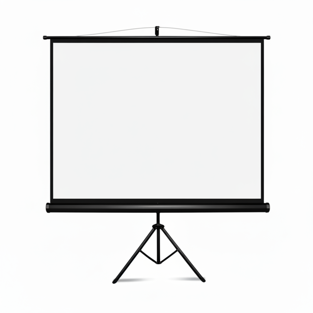 TELÓN PANTALLA CON TRÍPODE PARA PROYECTOR 84"