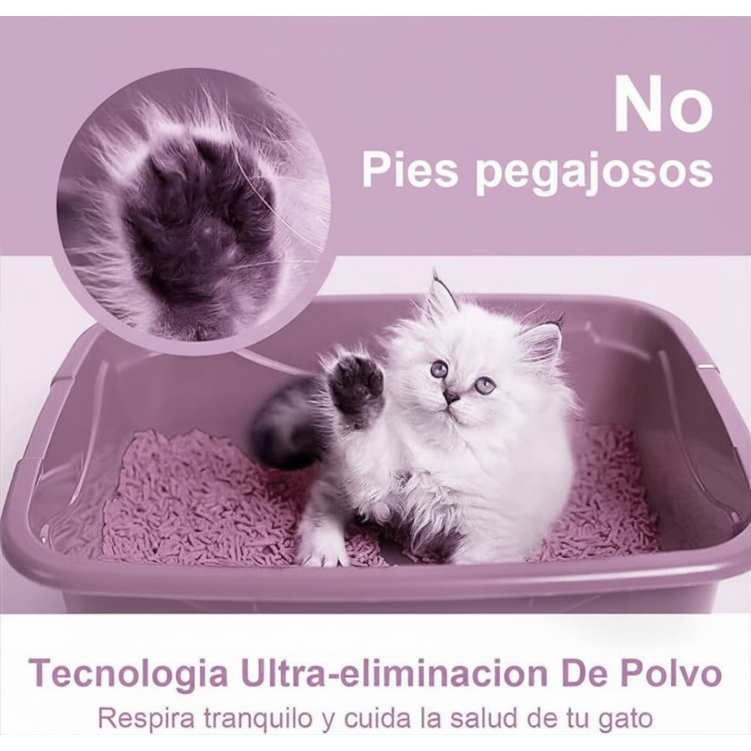 ARENA DE TOFU VEGETAL BIODEGRADABLE 6L 2.2KG PARA GATO LAVANDA